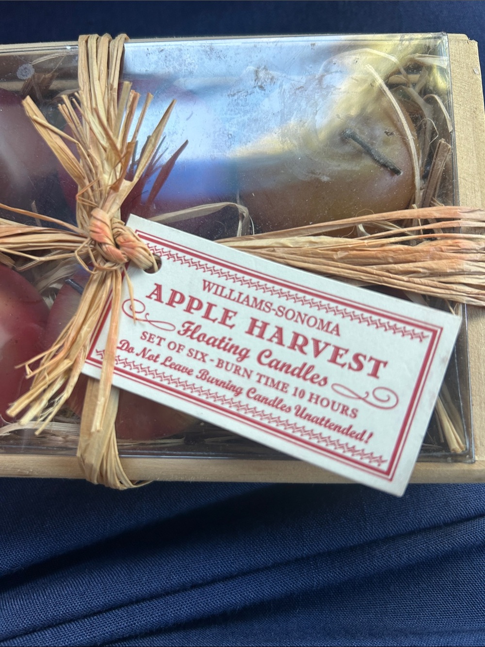 NIP Williams Sonoma Floating Apple candles